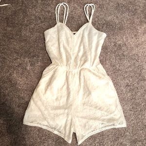 Cream Lace Romper